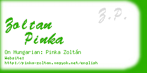 zoltan pinka business card