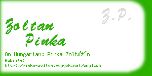 zoltan pinka business card